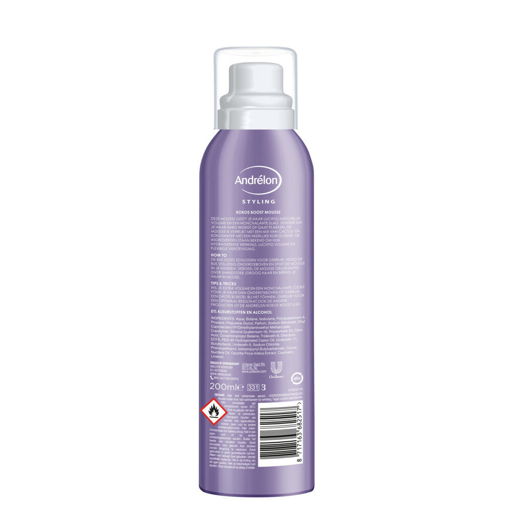 Andrelon Mousse Kokos Boost 200 ml