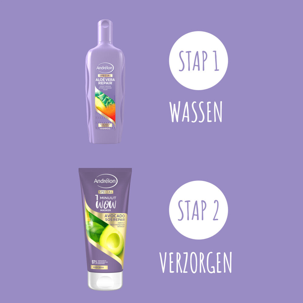 Andrélon 1 Minuut Wow Masker Avocado SOS Repair 180 ml