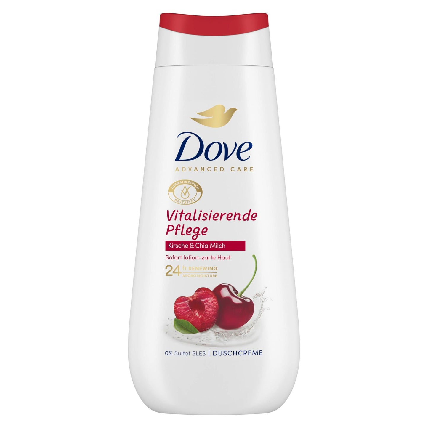 Dove Advanced Care Douchecrème Vitaliserende Verzorging Kers & Chia Melk 225 ml