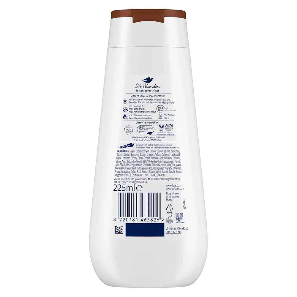 Dove Douchecrème Advanced Care Pampering Care Kokosolie & Amandel 225 ml - K Drogerie