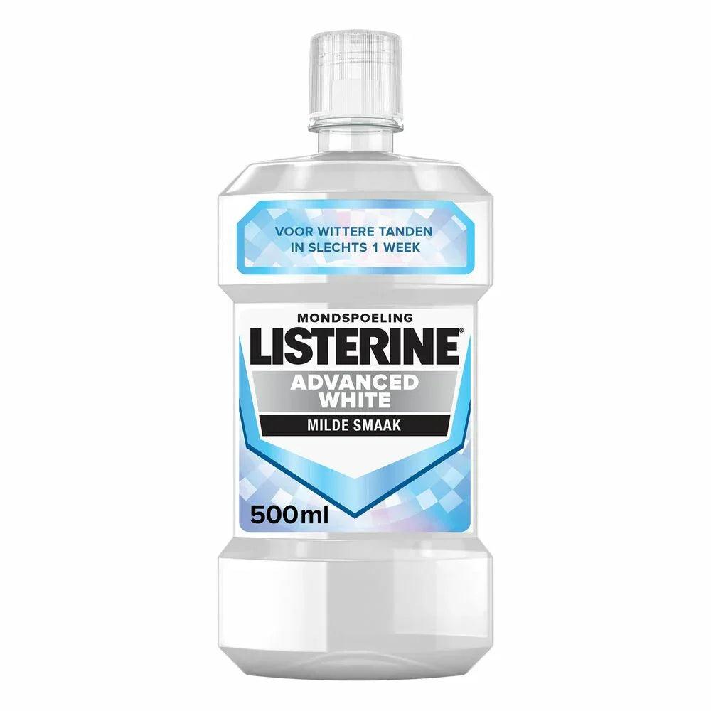 Listerine-Mondwater-Advanced-White-Mild-500-ml - K Drogerie