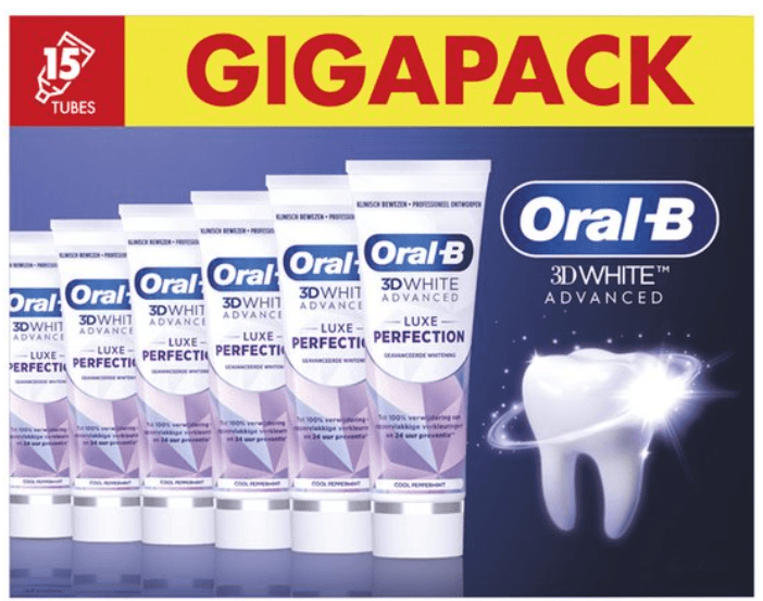Oral-B 3D White Luxe Dentifrice 15 x 75 ml