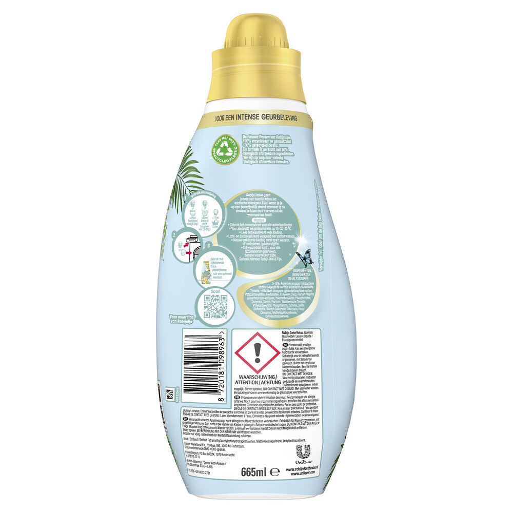 Robijn Klein & Krachtig Wasmiddel Kokos Sensation 19 Wasbeurten 665 ml
