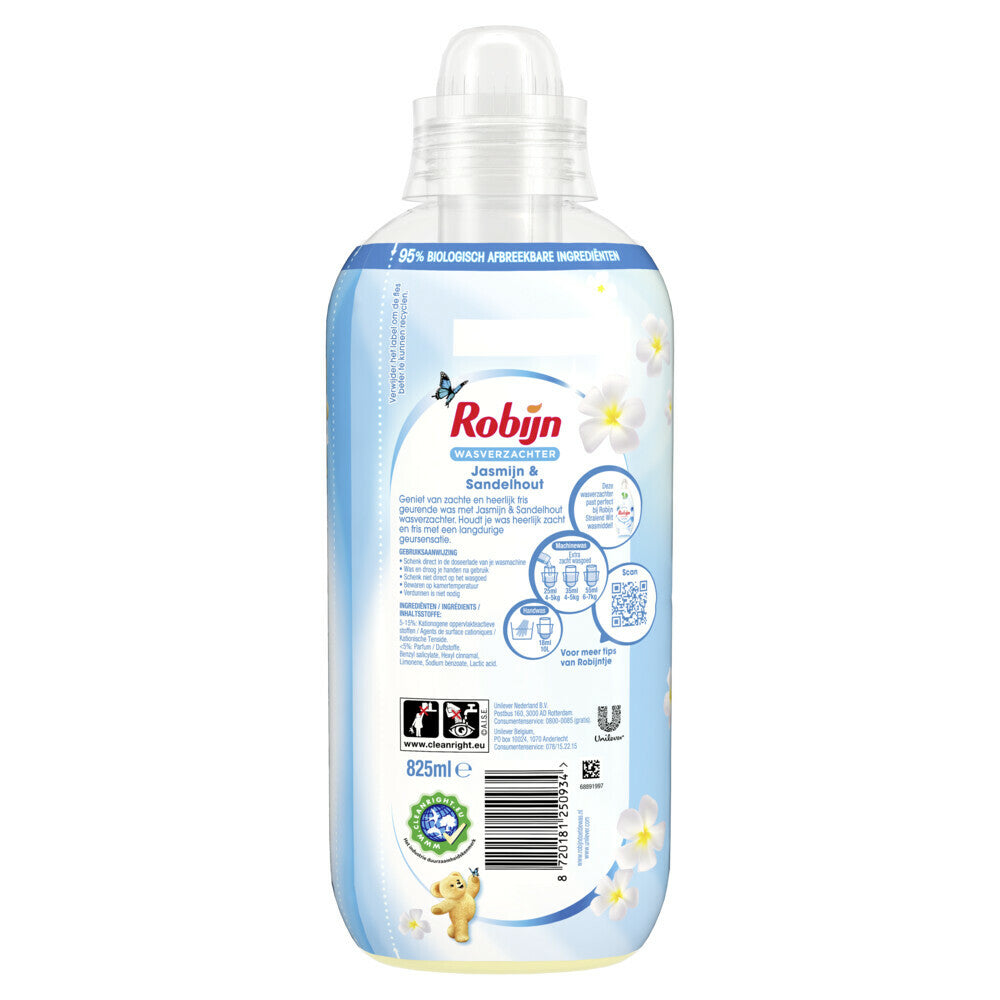 Robijn Wasverzachter Jasmijn en Sandelhout 33 Wasbeurten 825 ml