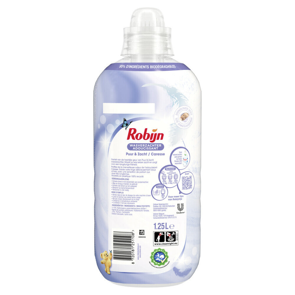 Robijn Wasverzachter Puur & Zacht 50 Wasbeurten 1250 ml