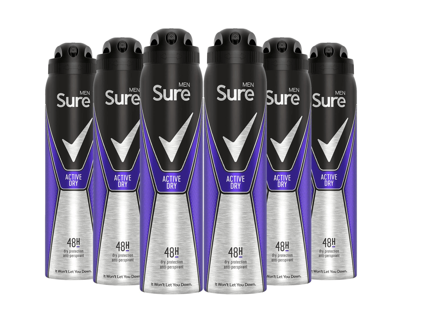 Sure (Rexona) Active Dry Déodorant Spray 6 x 150 ml