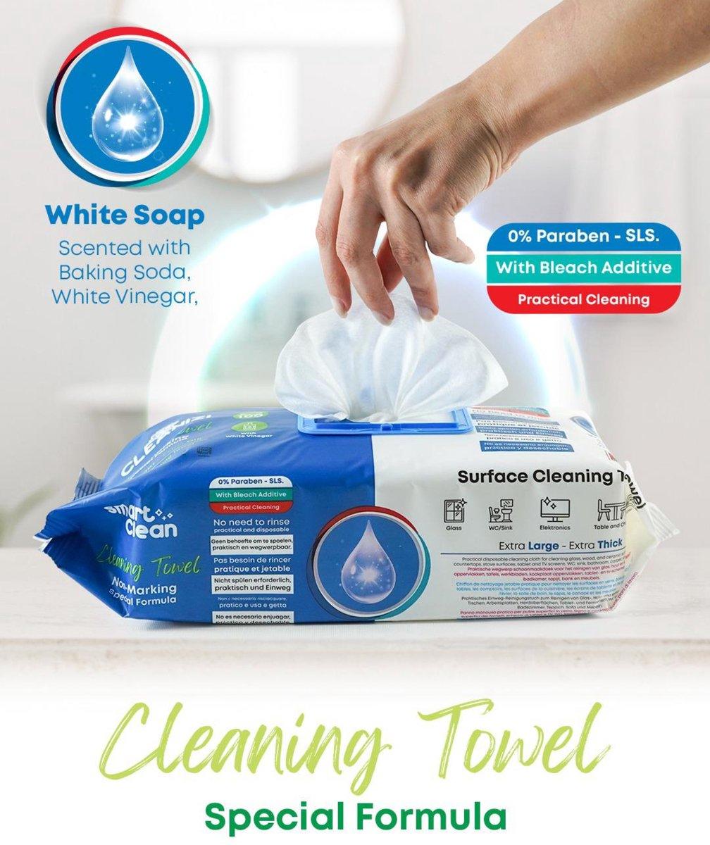 Lingettes Nettoyantes Javel Extra Grandes Cleanizi 100 unités