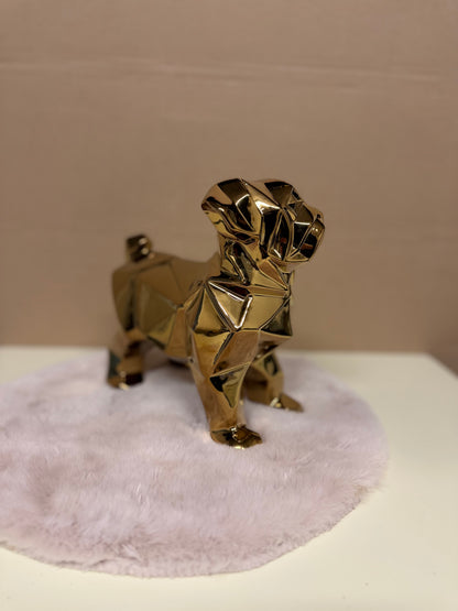 Decoratief Beeld - Bulldog Origami - Keramiek - 22 cm (nieuw)