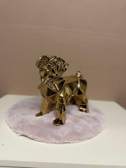 Decoratief Beeld - Bulldog Origami - Keramiek - 22 cm (nieuw)