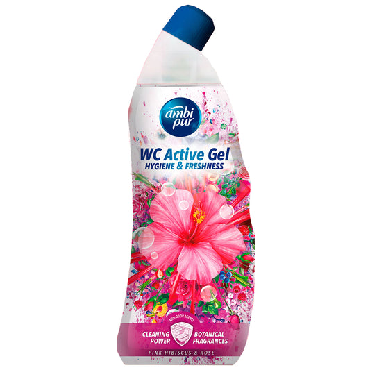 Ambi Pur Wc Active Reiniger Gel Pink Hibiscus & Rose 750 ml