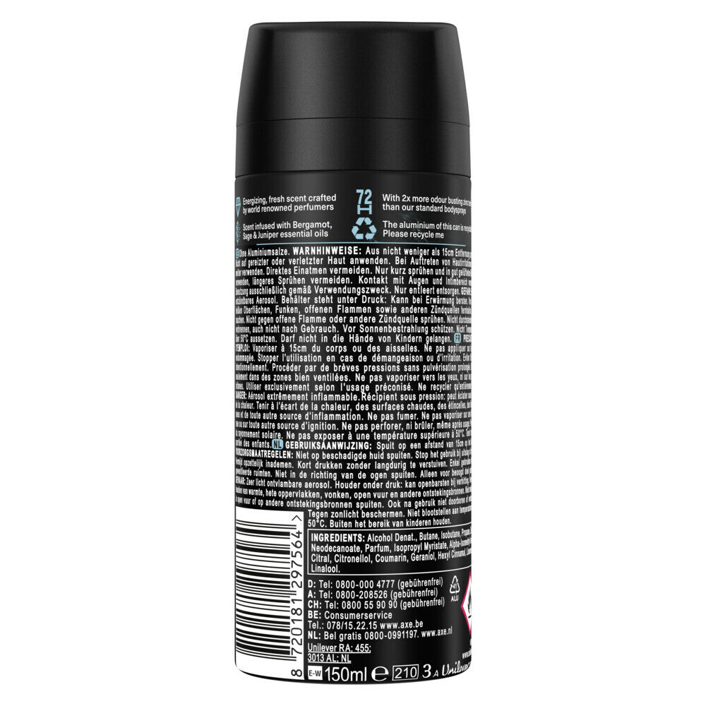 Axe Deodorant Bodyspray Aqua Bergamot 150 ml