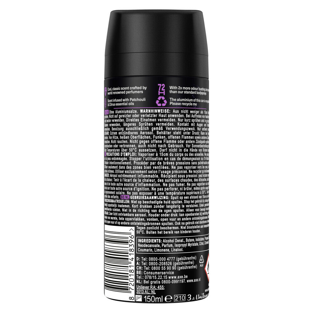 Axe Deodorant Bodyspray Purple Patchouli 150 ml