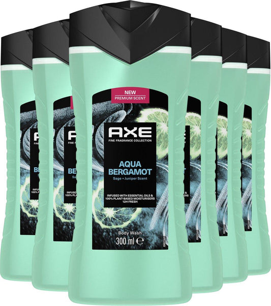 Axe Fine Fragrance Collection Aqua Bergamot Douchegel 6 x 300 ml - K Drogerie
