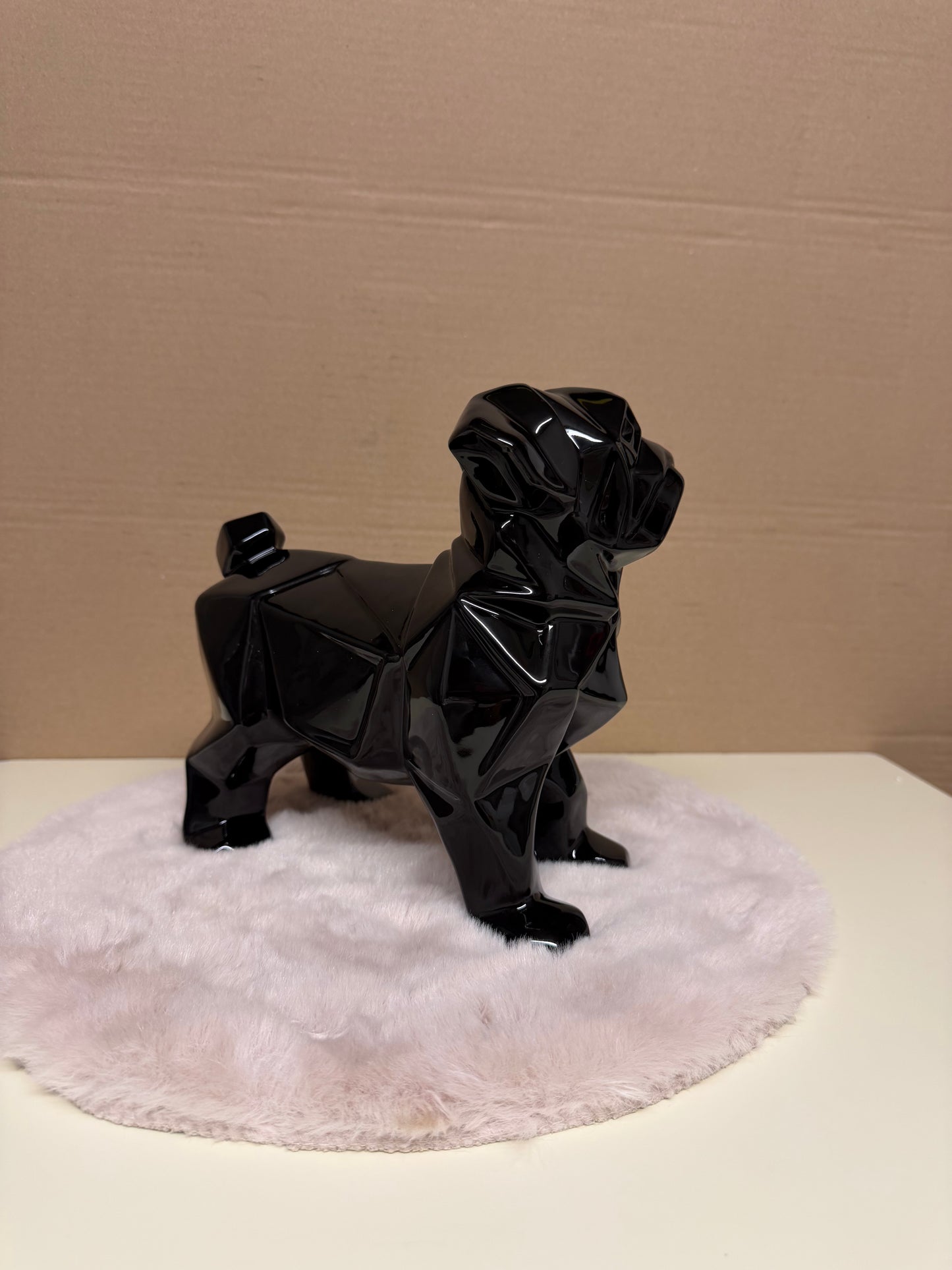 Decoratief Beeld - Bulldog Origami - Keramiek - 22 cm (nieuw)