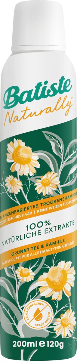 Batiste Natuurlijk Groene Thee & Kamille Droogshampoo 200 ml