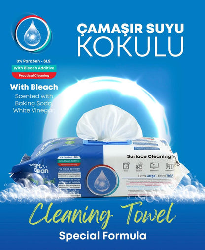 Cleanizi Cleaning Wipes with Bleach Extra Large 100 Count