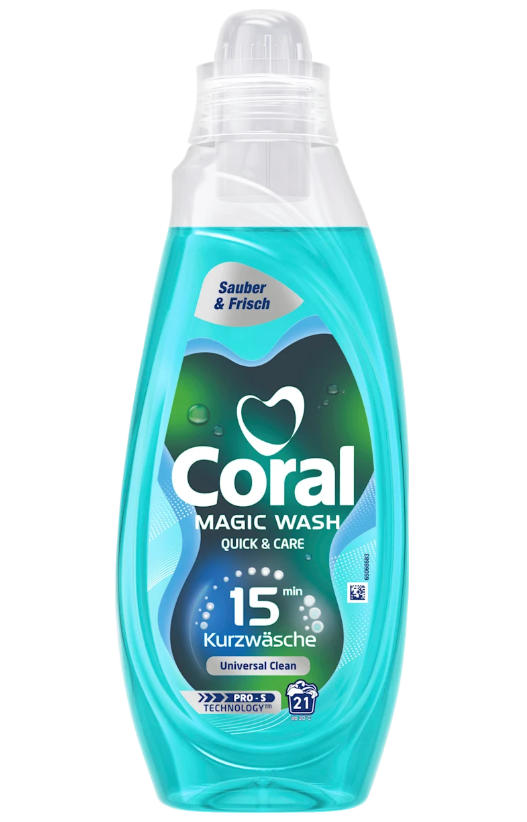 Coral Quickwash Universeel Vloeibaar Wasmiddel 21 wasbeurten