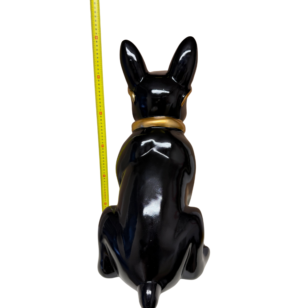 Decoratief beeld - Franse bulldog met zonnebril - polyresin - 60 cm (nieuw)