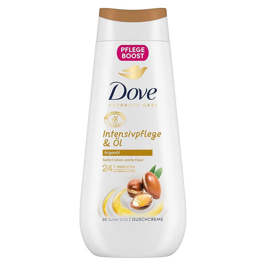 Dove Advanced Care Douchecrème Intensieve Verzorging & Olie Arganolie 225 ml