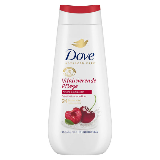 Dove Advanced Care Douchecrème Vitaliserende Verzorging Kers & Chia Melk 225 ml