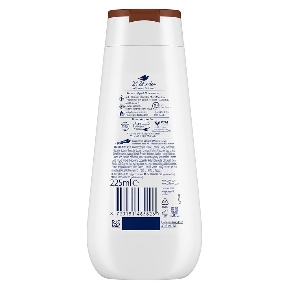 Dove Douchecrème Advanced Care Pampering Care Kokosolie & Amandel 225 ml