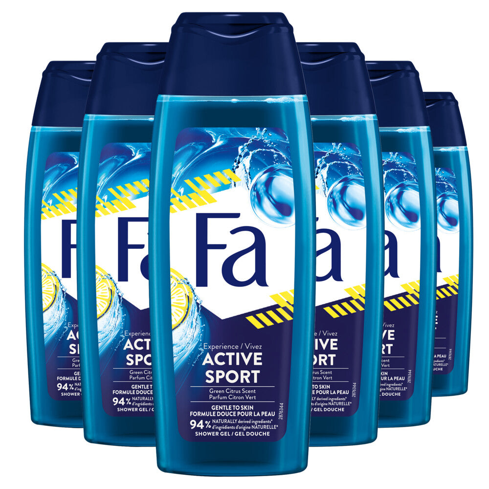 Fa Men Douchegel Active Sport 250 ml 6x voordeelverpakking