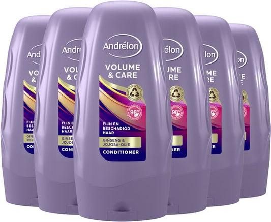 Andrélon Volume & Care Conditioner 6 x 250 ml Meer Volume voor Fijn Haar