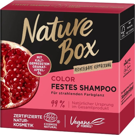 Nature Box Shampoo Bar Granaatappel Olie 85 gr
