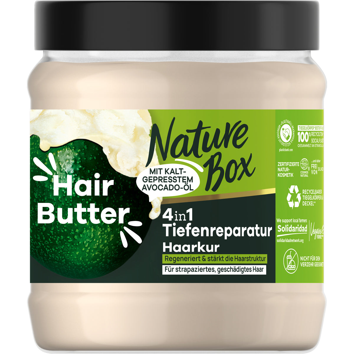 Nature Box 4-in-1 Hair Butter Voedend Met Koudgeperste Avocado Olie 300 ml