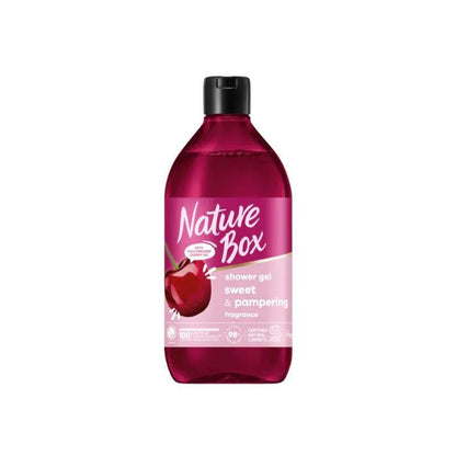 Nature Box Cherry Douchegel 385 ml - verzorgende douchegel met kersenpittolie