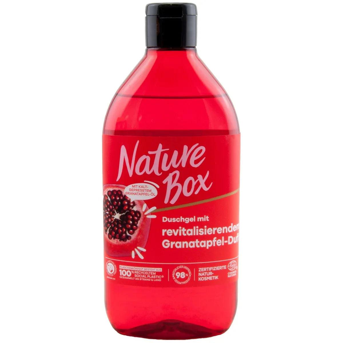 Nature Box Granaatappel Douchegel 385 ml - verzorgende douchegel met granaatappelolie