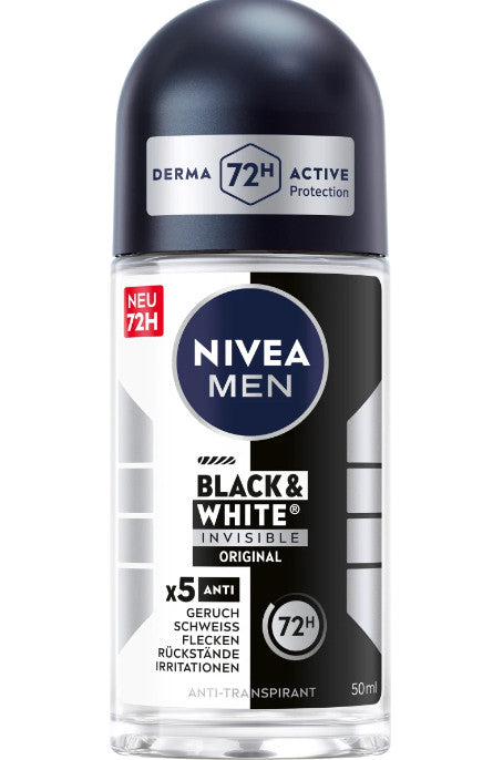 Nivea Men Deodorant Roller Invisible for Black & White 50 ml