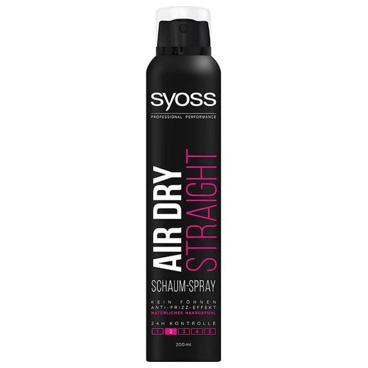 Syoss Air Dry Straight Hold Mousse 200 ml