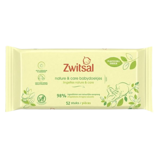 Zwitsal Nature &amp; Care Baby-Feuchttücher, 52 Stück
